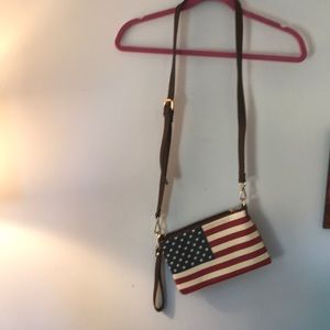 Multi wear American flag bag. Brand new